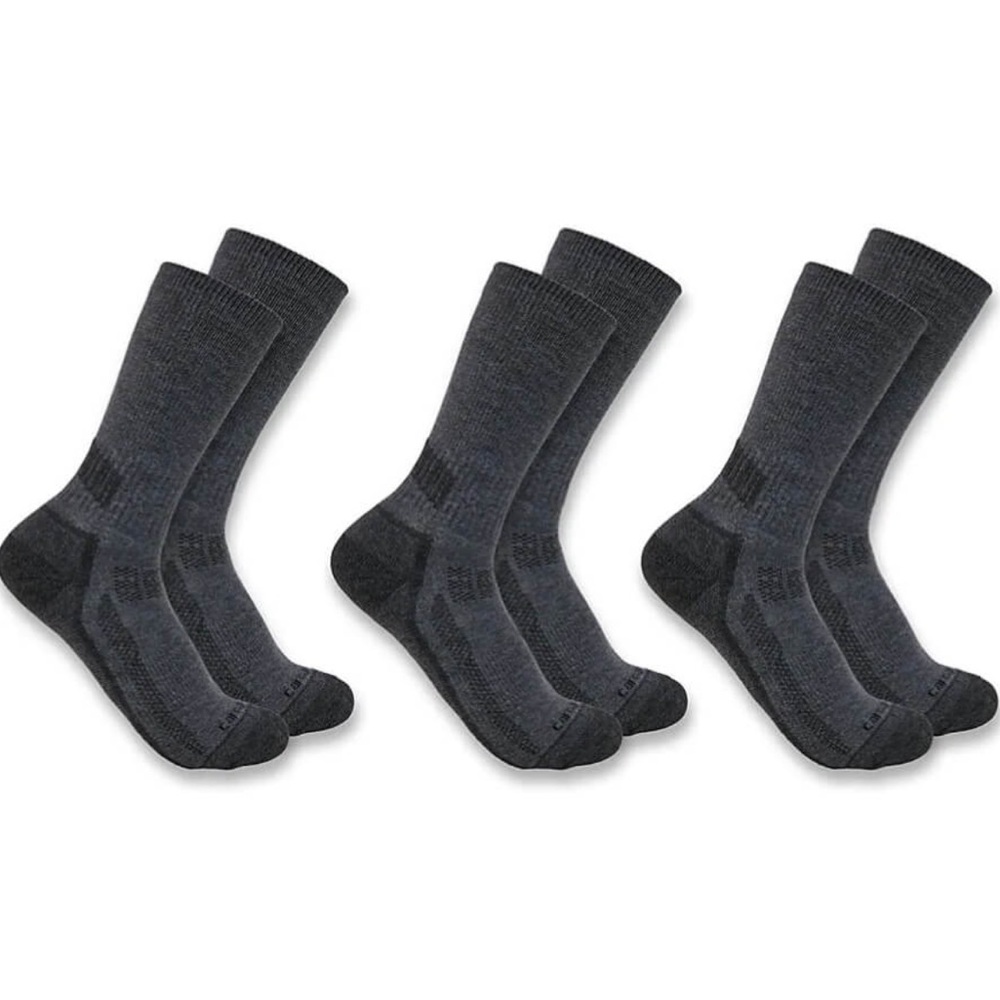 Carhartt Mens Crew 3 pack Socks Force Socks Midweight
